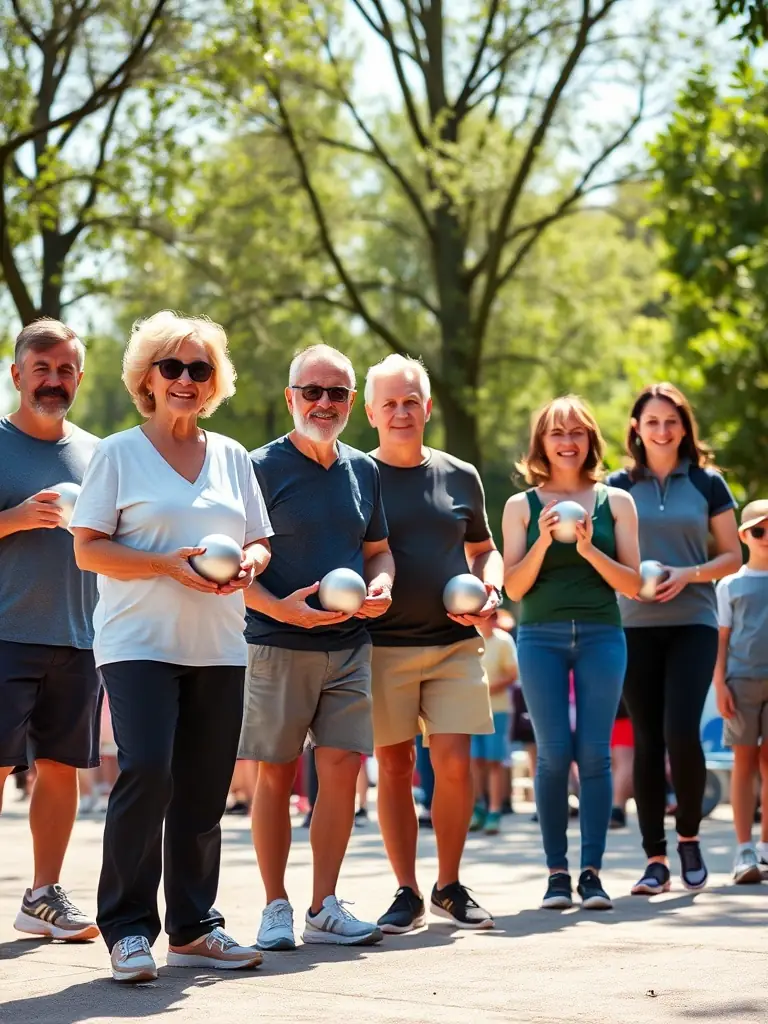 Image of a referee training session, with participants learning the rules and regulations of pétanque and jeu provençal.